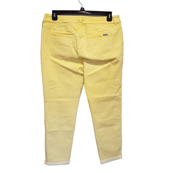 Chico’s Women’s So Slimming Girlfriend Slim Leg Ankle Jeans 1 Yellow - Picture 5 of 9